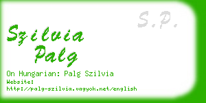 szilvia palg business card